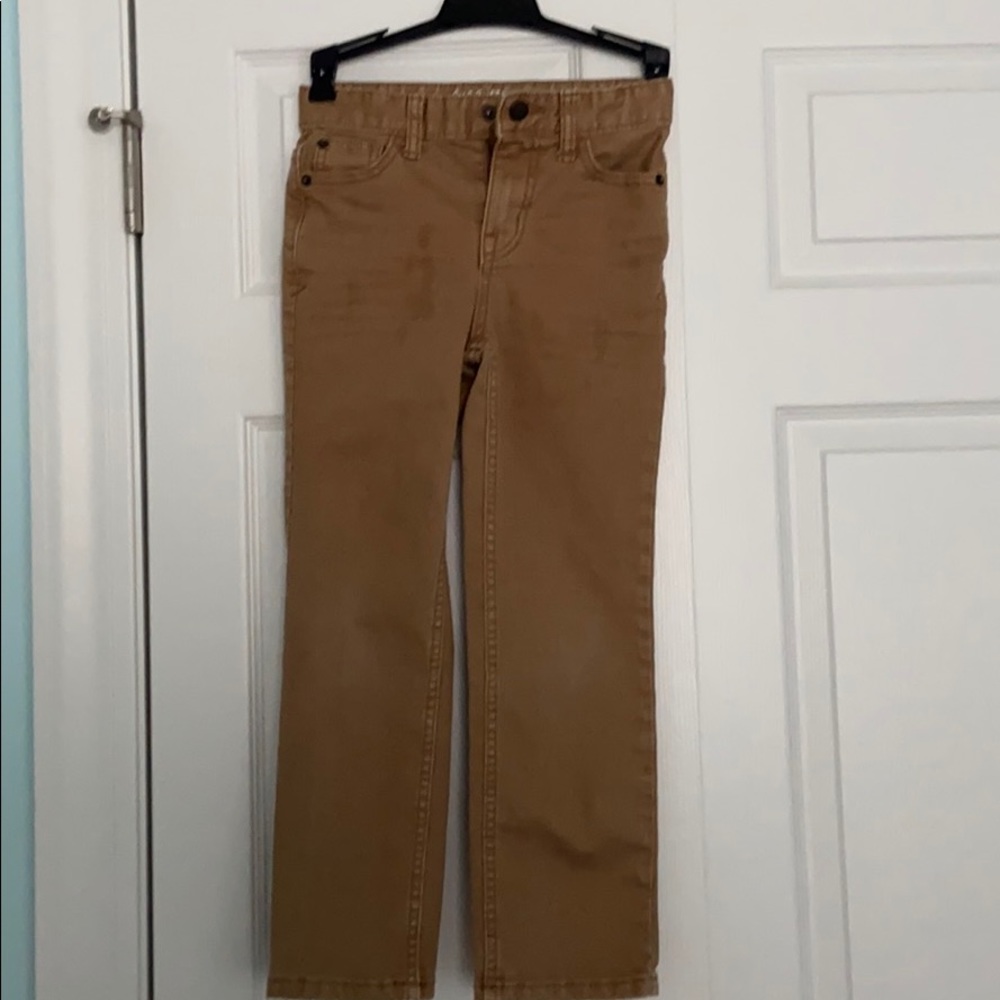 Straight legged Tan/light brown youth jeans